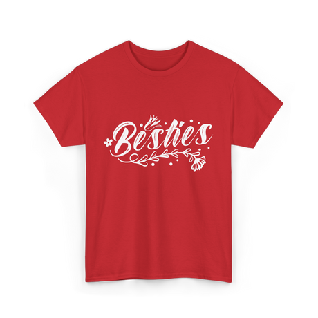 Besties Friendship Best Friend T-Shirt - Red