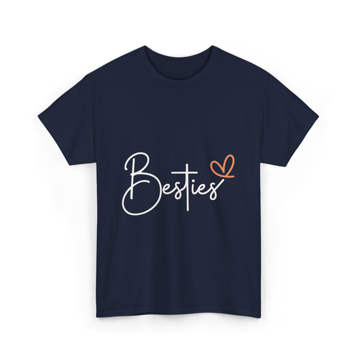 Besties Friendship Best Friend T-Shirt - Navy