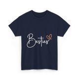 Besties Friendship Best Friend T-Shirt - Navy