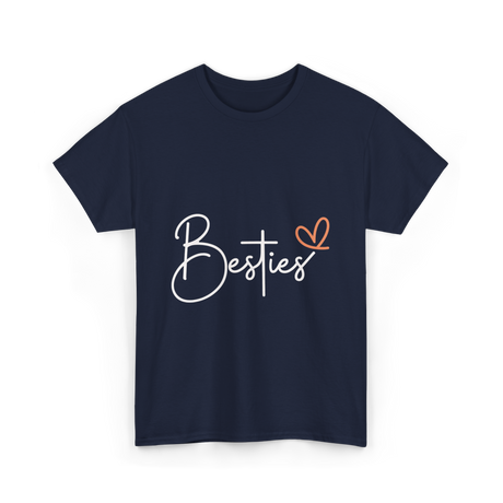 Besties Friendship Best Friend T-Shirt - Navy