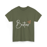 Besties Friendship Best Friend T-Shirt - Military Green