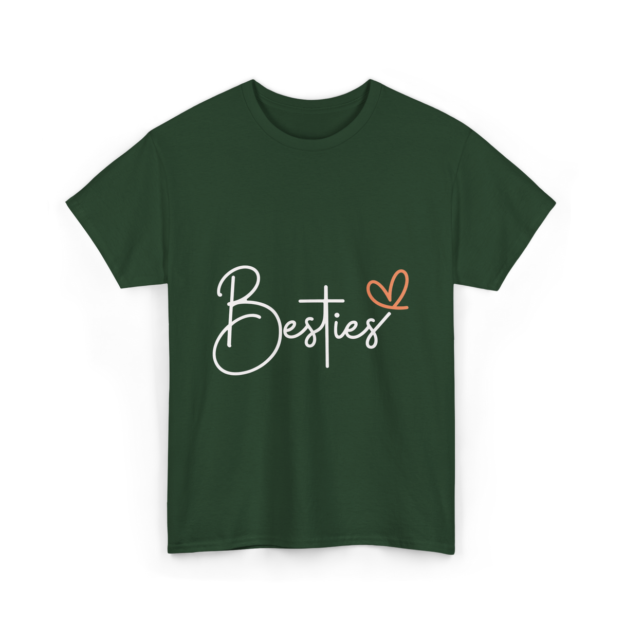 Besties Friendship Best Friend T-Shirt - Forest Green