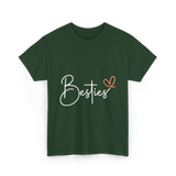 Besties Friendship Best Friend T-Shirt - Forest Green