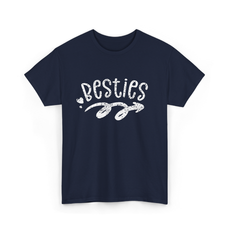 Besties Friendship Best Friend T-Shirt - Navy