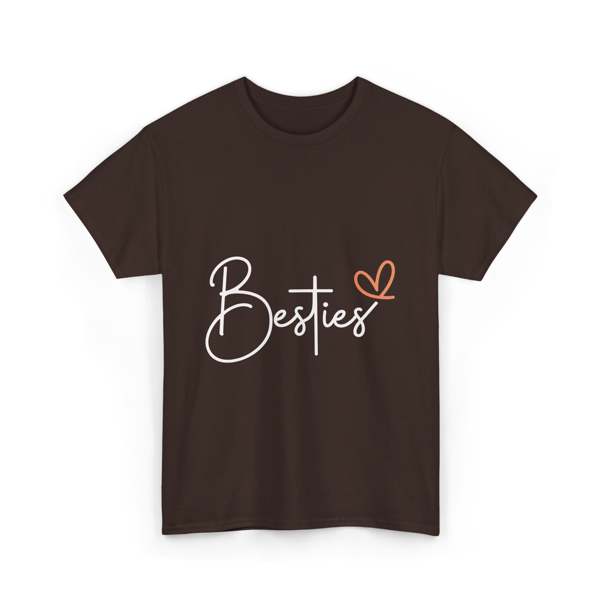 Besties Friendship Best Friend T-Shirt - Dark Chocolate