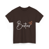 Besties Friendship Best Friend T-Shirt - Dark Chocolate