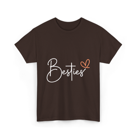 Besties Friendship Best Friend T-Shirt - Dark Chocolate