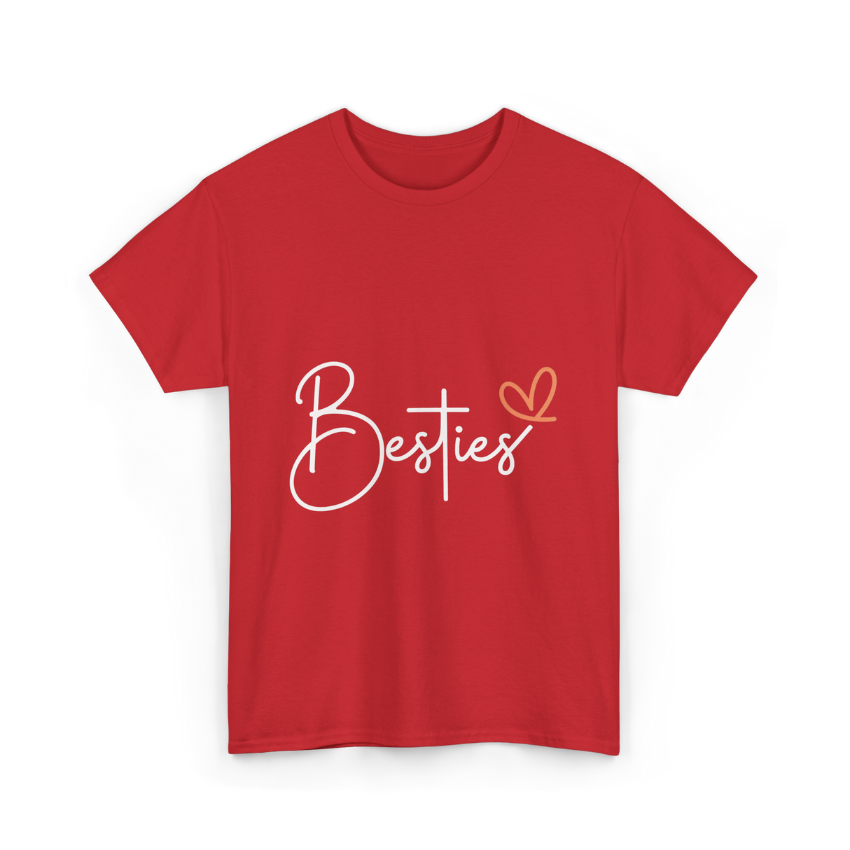 Besties Friendship Best Friend T-Shirt - Red