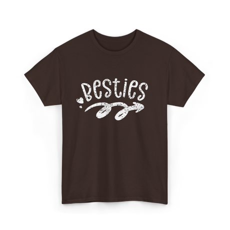 Besties Friendship Best Friend T-Shirt - Dark Chocolate