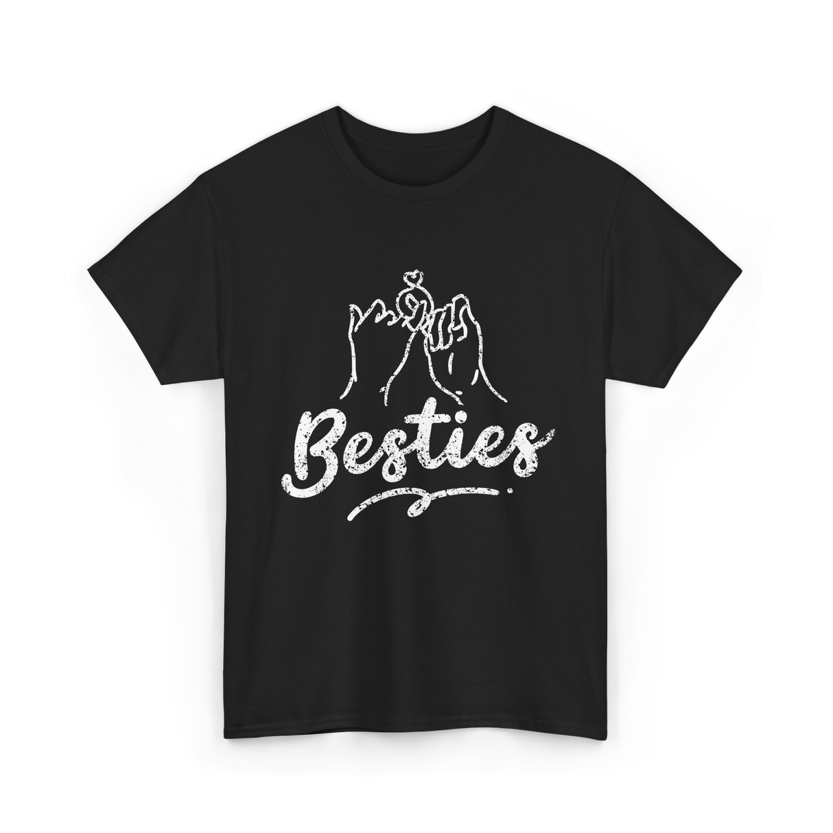 Besties Friendship Friends Support T-Shirt - Black