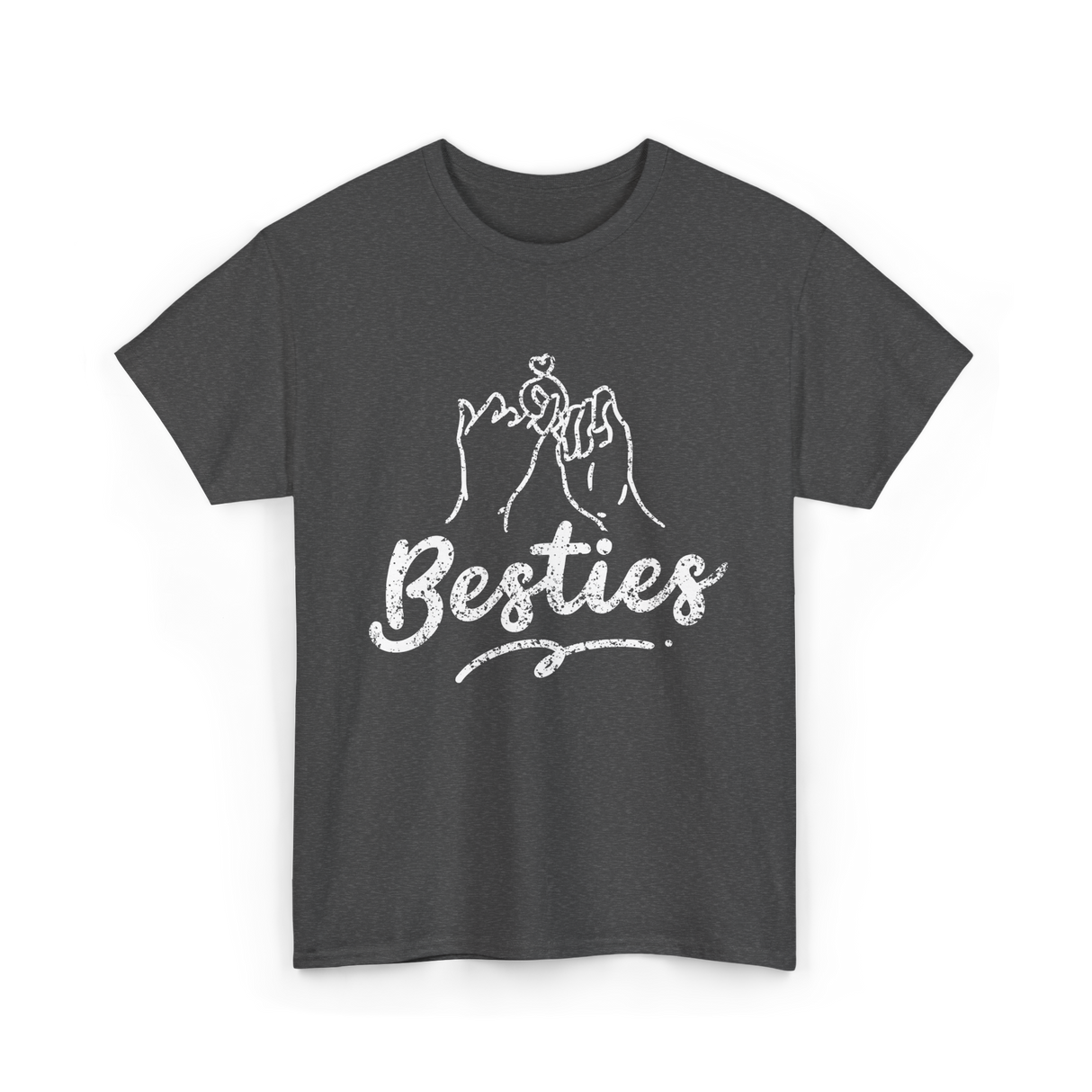 Besties Friendship Friends Support T-Shirt - Dark Heather