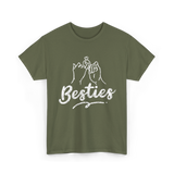 Besties Friendship Friends Support T-Shirt - Military Green