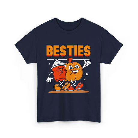 Besties Friendship Friends T-Shirt - Navy