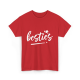 besties friendship T-Shirt - Red