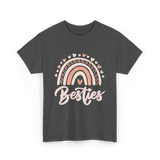 Besties Rainbow Friendship Besties T-Shirt - Dark Heather