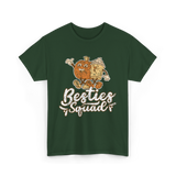 Besties Squad Cute Friendship T-Shirt - Forest Green