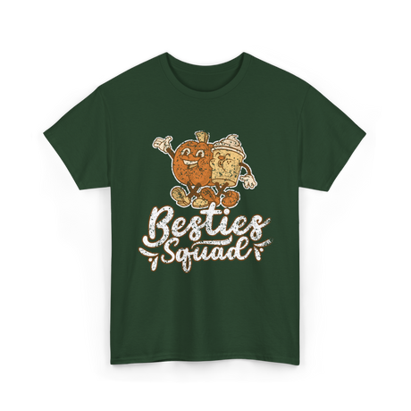 Besties Squad Cute Friendship T-Shirt - Forest Green