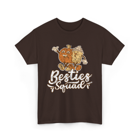 Besties Squad Cute Friendship T-Shirt - Dark Chocolate