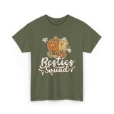 Besties Squad Cute Friendship T-Shirt - Military Green