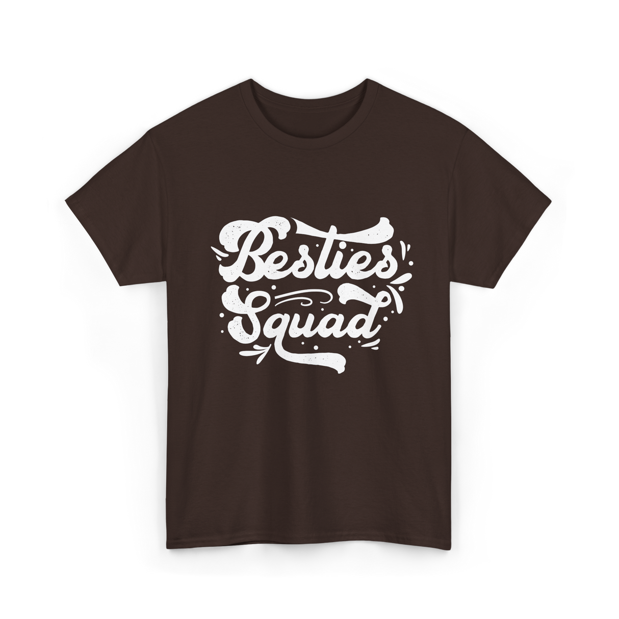 Besties Squad Friendship Circle T-Shirt - Dark Chocolate