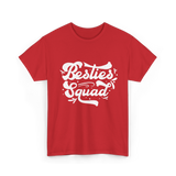 Besties Squad Friendship Circle T-Shirt - Red