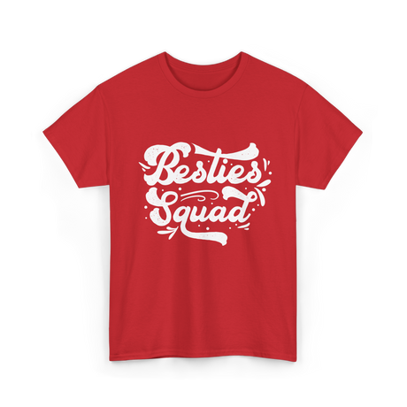 Besties Squad Friendship Circle T-Shirt - Red