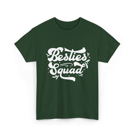 Besties Squad Friendship Circle T-Shirt - Forest Green