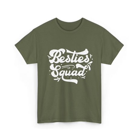 Besties Squad Friendship Circle T-Shirt - Military Green