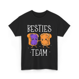 Besties Team Food Friendship T-Shirt - Black