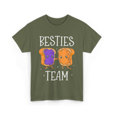 Besties Team Food Friendship T-Shirt - Military Green