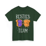 Besties Team Food Friendship T-Shirt - Forest Green