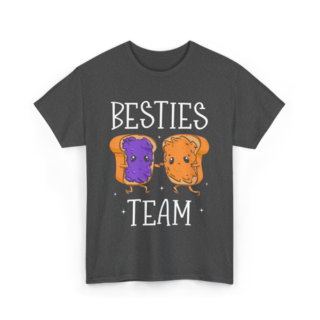 Besties Team Food Friendship T-Shirt - Dark Heather