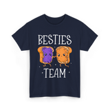 Besties Team Food Friendship T-Shirt - Navy