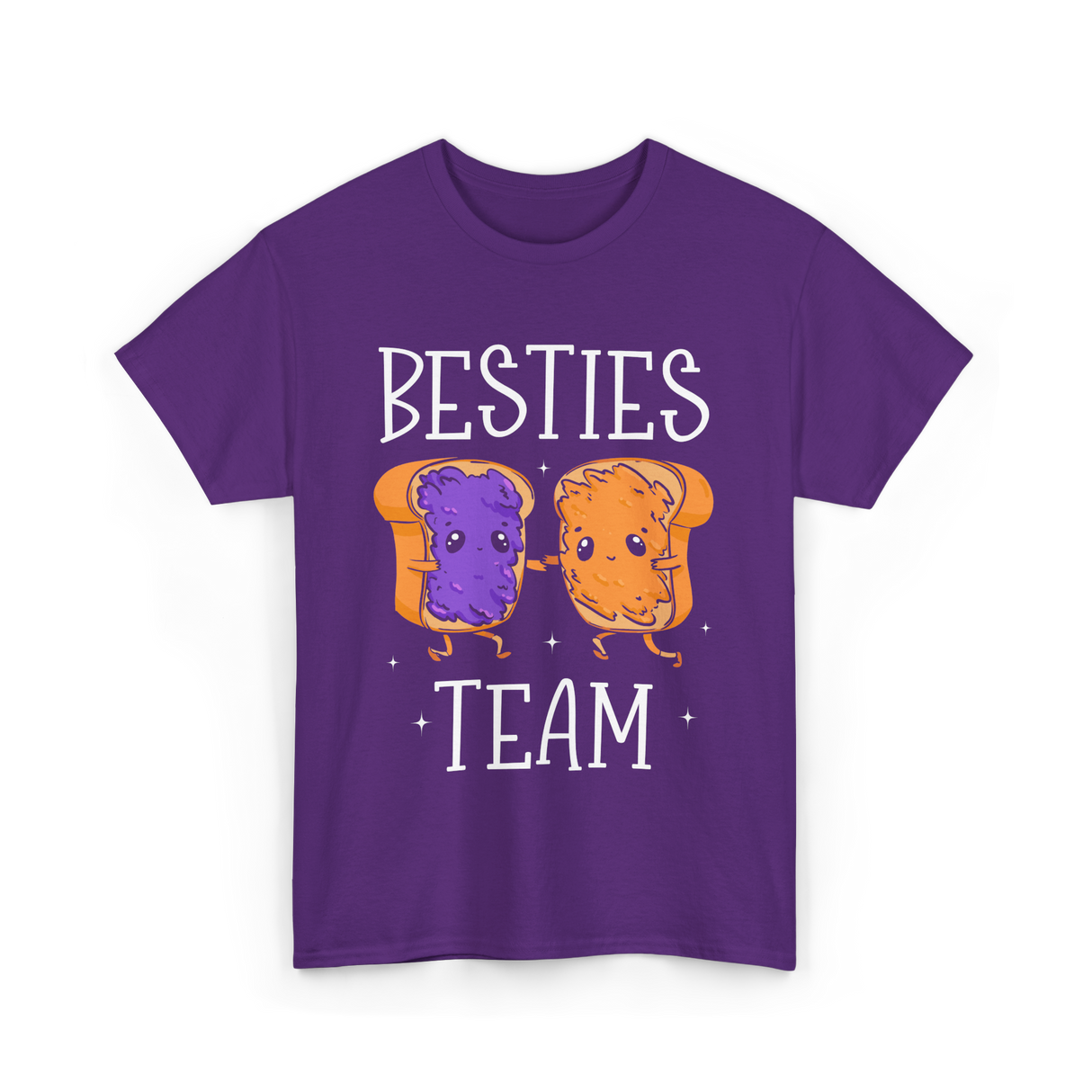 Besties Team Food Friendship T-Shirt - Purple