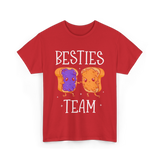 Besties Team Food Friendship T-Shirt - Red