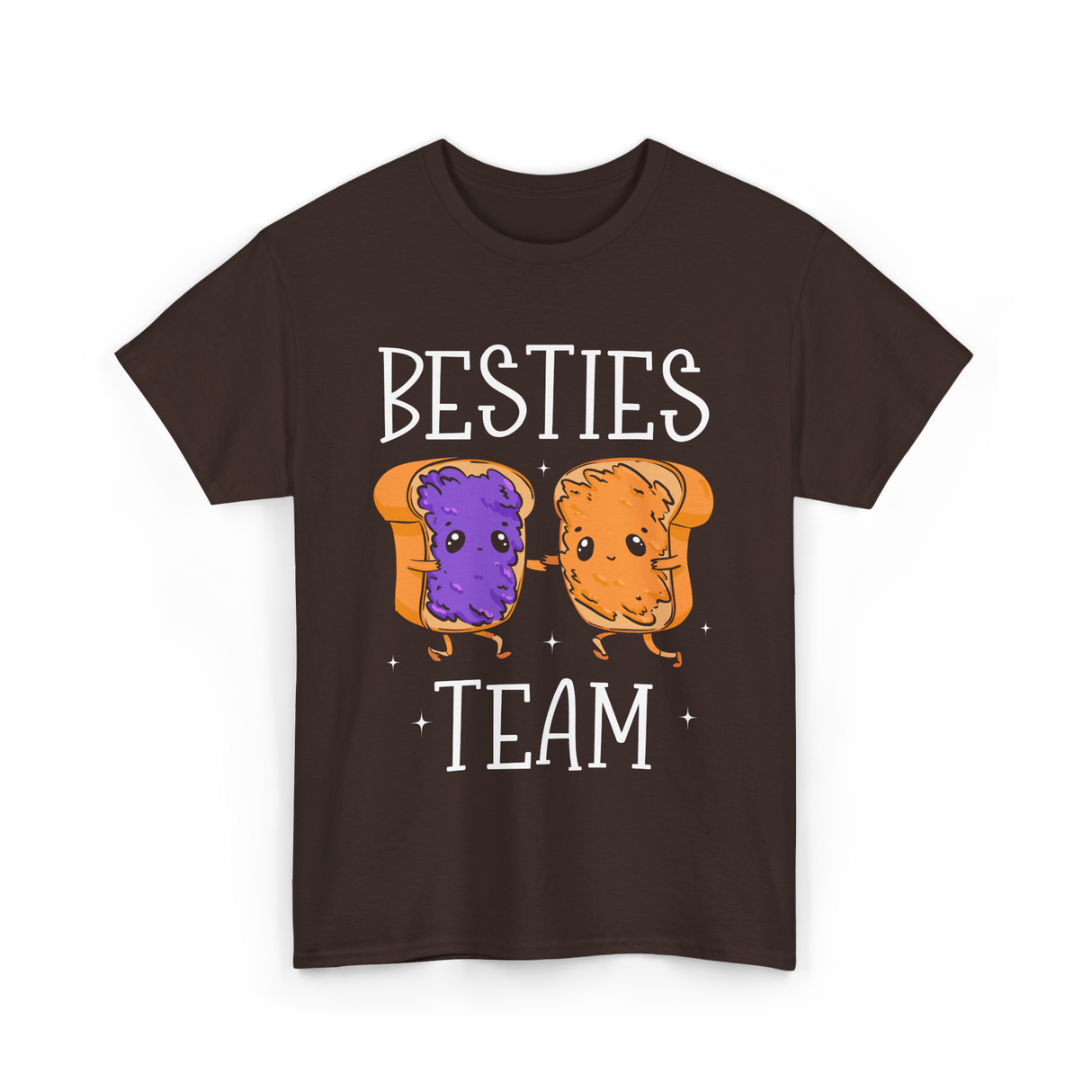 Besties Team Food Friendship T-Shirt - Dark Chocolate