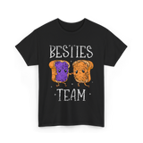 Besties Team Toast Friendship T-Shirt - Black