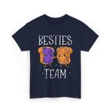 Besties Team Toast Friendship T-Shirt - Navy