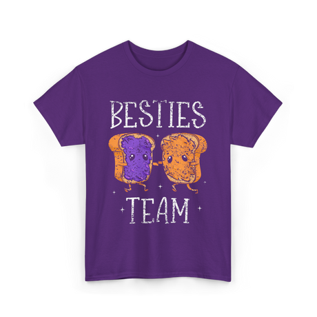 Besties Team Toast Friendship T-Shirt - Purple