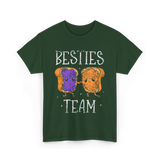 Besties Team Toast Friendship T-Shirt - Forest Green