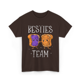 Besties Team Toast Friendship T-Shirt - Dark Chocolate