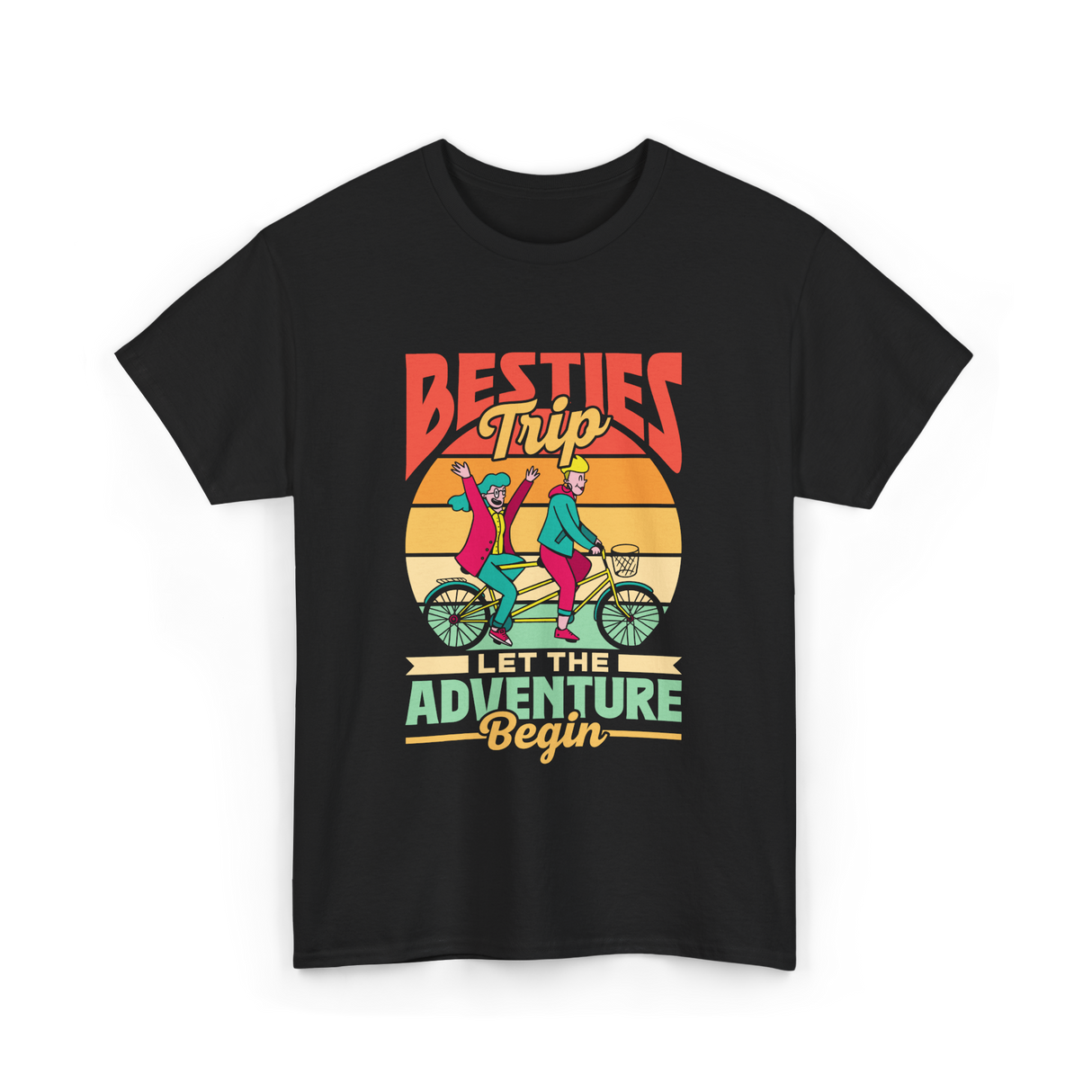 Besties Trip Adventure Friends T-Shirt - Black