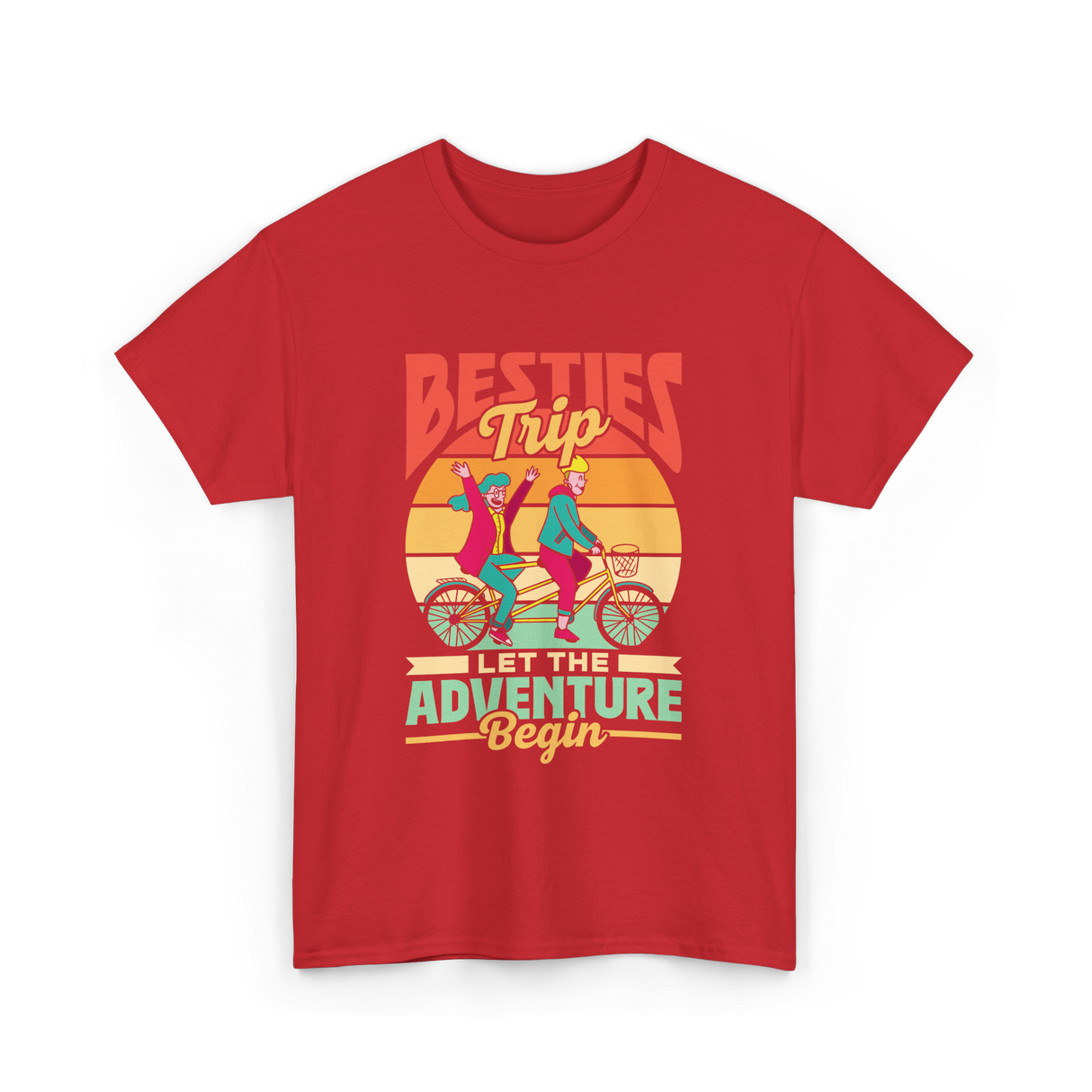 Besties Trip Adventure Friends T-Shirt - Red