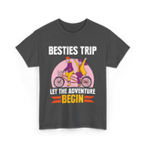 Besties Trip Adventure Friends T-Shirt - Dark Heather