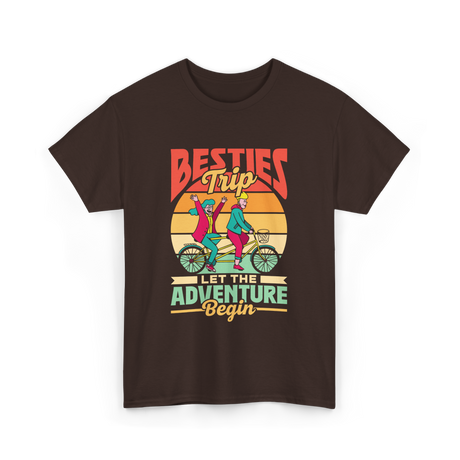 Besties Trip Adventure Friends T-Shirt - Dark Chocolate