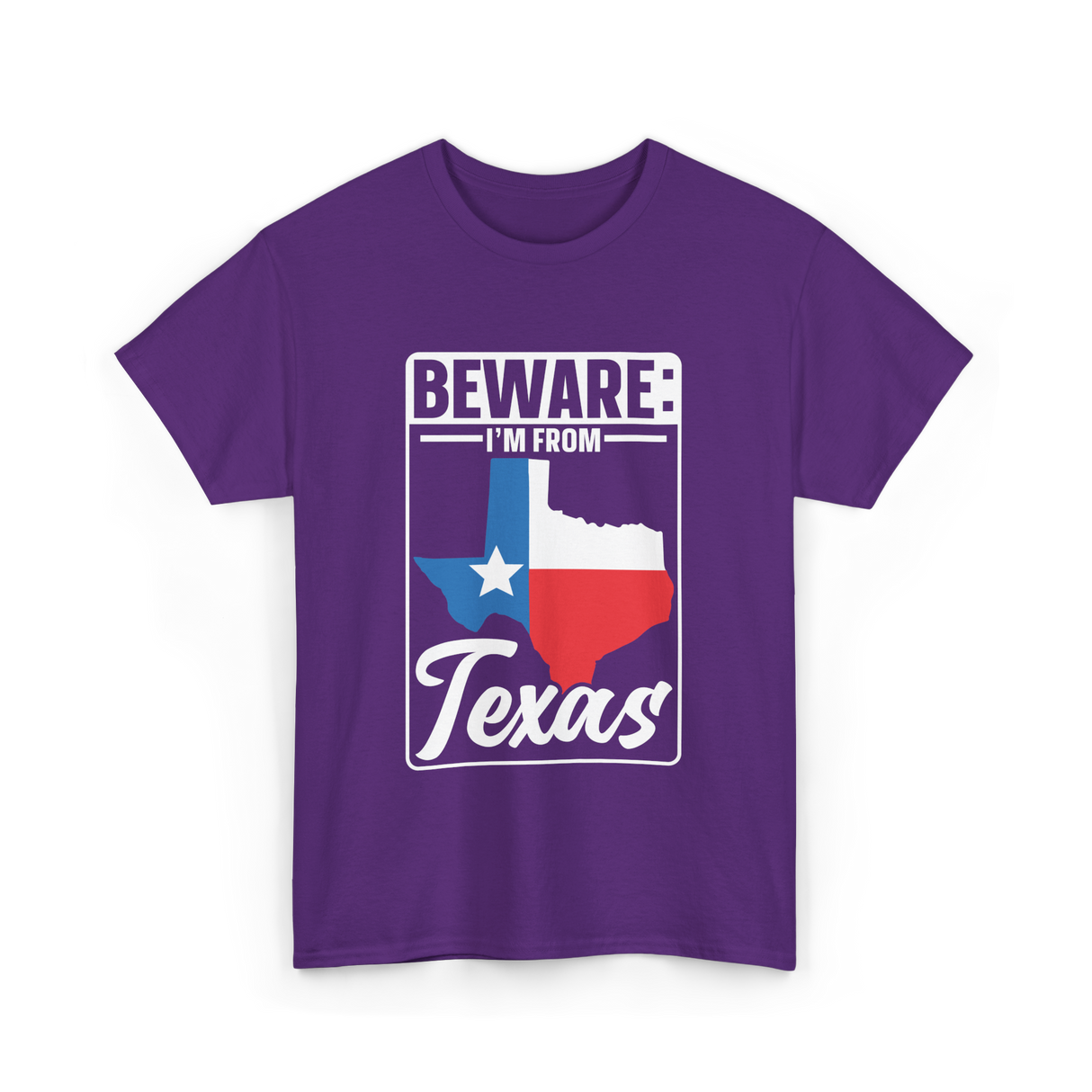 Beware I'm From Texas Texan T-Shirt - Purple