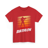 Biathlon Biathlete Sports T-Shirt - Red