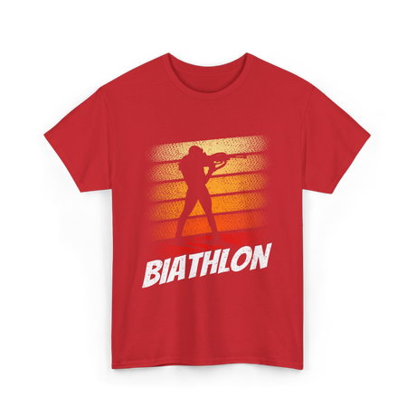 Biathlon Biathlete Sports T-Shirt - Red