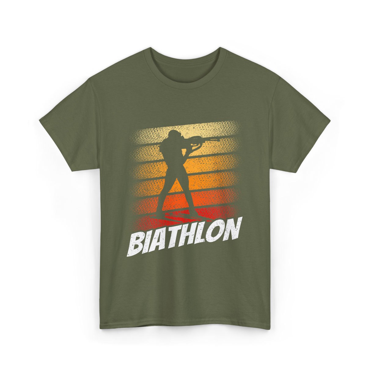 Biathlon Biathlete Sports T-Shirt - Military Green