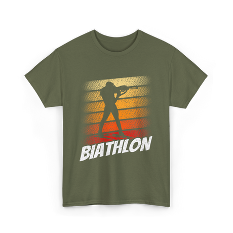 Biathlon Biathlete Sports T-Shirt - Military Green